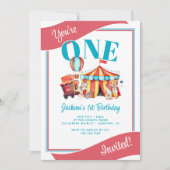 Invitation Carnival Circus Big Top Anniversaire des enfants (Devant)