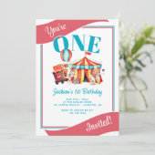 Invitation Carnival Circus Big Top Anniversaire des enfants (Debout devant)