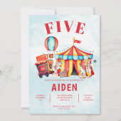 Invitation Carnival Circus Festival 5e Anniversaire (Devant)