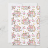 Invitation Carnival Circus Pink 2e anniversaire (Dos)