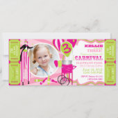 Invitation Carnival Circus Stilt Walker Anniversaire (Devant)