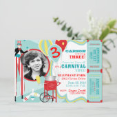 Invitation Carnival Circus Stilt Walker Anniversaire (Debout devant)