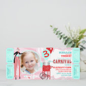 Invitation Carnival Circus Stilt Walker Anniversaire (Debout devant)