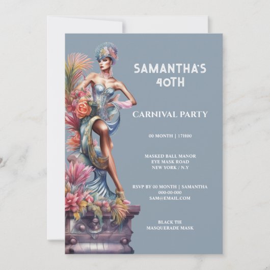 Invitation Carnival Festival Parade lgbtq gay pride fête (Devant)