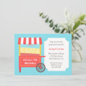 Invitation Carnival Popcorn Anniversaire de enfant Party Invi (Debout devant)