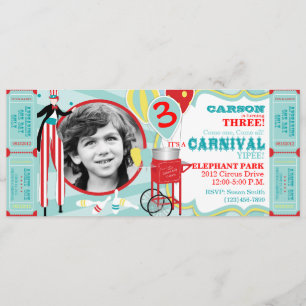Invitation Carnival Stimuler Walker et Cotton Candy Anniversa