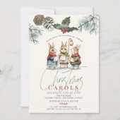 Invitation Carolage de Noël Carol de musique Jouer Vacances (Devant)