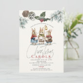 Invitation Carolage de Noël Carol de musique Jouer Vacances (Debout devant)