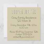 Invitation Carolage de Noël Elegant Black Gold (Dos)