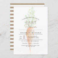 Carotte biologique | Veggie | Baby shower aquarell