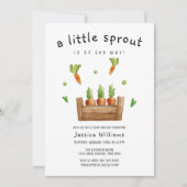 Invitation Carottes de jardin bébé douche de pousse petite fr (Devant)
