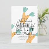 Invitation Carottes Légumes du marché fermier d'été (Debout devant)