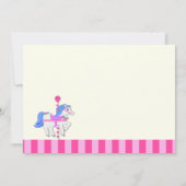 Invitation Carousel Anniversaire rose (Dos)