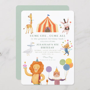 Invitation Carousel Cirque Carnaval Anniversaire