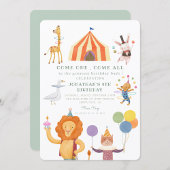Invitation Carousel Cirque Carnaval Anniversaire
