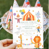Invitation Carousel Cirque Couleur Carnaval Anniversaire Invi
