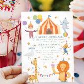 Invitation Carousel Cirque Couleur Carnaval Anniversaire Invi