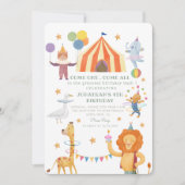 Invitation Carousel Cirque Couleur Carnaval Anniversaire Invi (Devant)