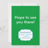 Invitation Carousel de cheval, fête d'anniversaire du Carnava (Dos)