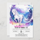 Invitation Carousel de Pony Doux Anniversaire (Devant)