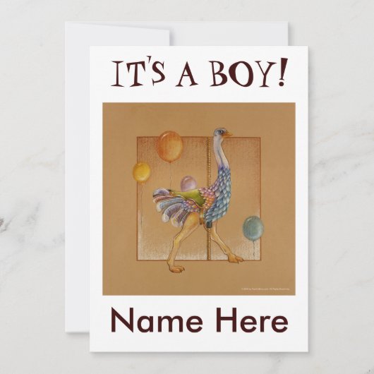 Invitation - Carousel Ostrich (Devant)