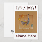 Invitation - Carousel Ostrich (Devant / Derrière)