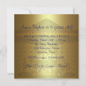 Invitation Carousel Ponies Girls 5e anniversaire (Dos)