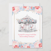 Invitation Carousel Wonderland Anniversaire rose (Dos)