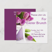 Invitation carré 5,25" de brunch de Pâques x 5,25" (Devant / Derrière)