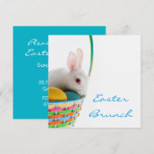 Invitation carré 5,25" de brunch de Pâques x 5,25" (Devant / Derrière)