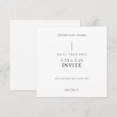 Invitation Carré 5x5 : Téléversez Votre Propre (Devant / Derrière)