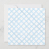 Invitation Carré Blue Rocking Horse Boy Baby shower Invitatio (Dos)