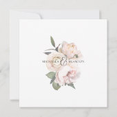 Invitation carré Blush Floral Bridal (Dos)