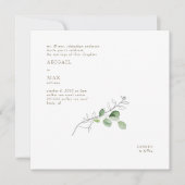 Invitation Carré botanique moderne Spring (Devant)