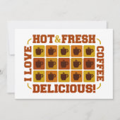 Invitation Carré café, personnalisable (Devant)