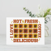 Invitation Carré café, personnalisable (Debout devant)