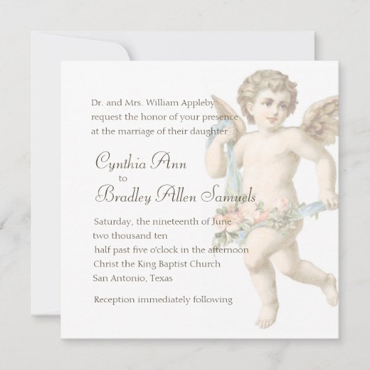 Invitation Carré Cherub (Devant)