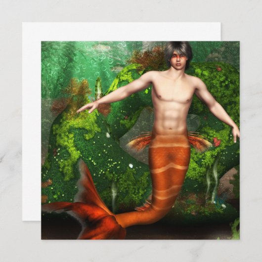 Invitation Carré - Customisée (Devant / Derrière)