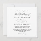 Invitation Carré d'affaires tout simplement élégant Faire-par (Devant)