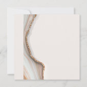 Invitation Carré d'âge en marbre de pierre (Dos)