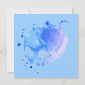 Invitation Carré d'aquarelle doux Baby shower d'agneau (Dos)