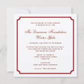 Invitation carré d'argent rouge férié en entreprise (Devant)