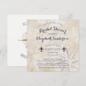 Invitation Carré de Fête de l'mariée thématique po (Devant / Derrière)