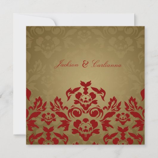  Invitation Carré de flamme d'or 311 (Devant)