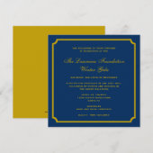 Invitation carré de la marine d'or fêtes officielles (Devant / Derrière)