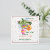 Invitation Carré de la saison des vacances (Debout devant)