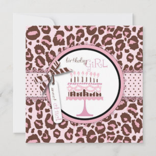 Invitation Carré de l'invitation de Cheetah Girl 2