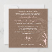 Invitation Carré de mariée d'automne (Dos)