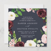 Invitation Carré de minuit Romance (Devant)