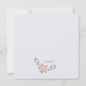 Invitation Carré des colibris (Dos)